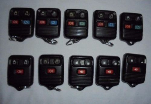 Lot of 10 ford, lincoln, and mercury remote keyless entries
