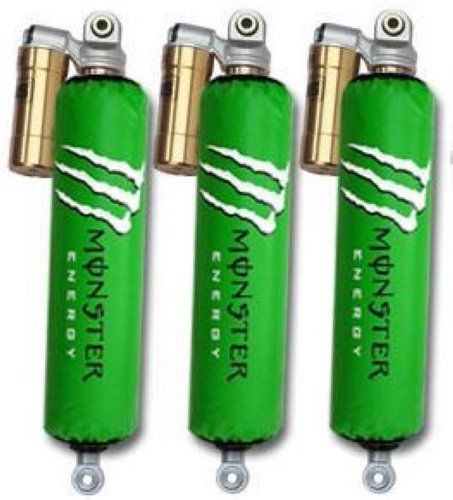 Green shock covers yamaha banshee yfz 350 warrior yfm 350 yfz 450 (set of 3)