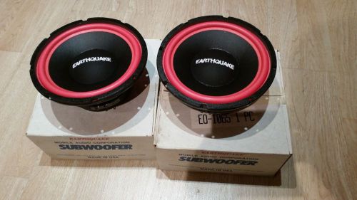 Pair of old school earthquake subwoofers eq-10 220w super bass! monster sound!