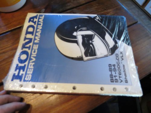 Nos oem new honda shadow vt600c cd service manual 1988-89 1991-94 shadow vlx