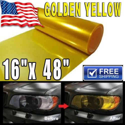 Sell Gloss Golden Yellow Smoke HeadLight Tailight Fog light Tint Film