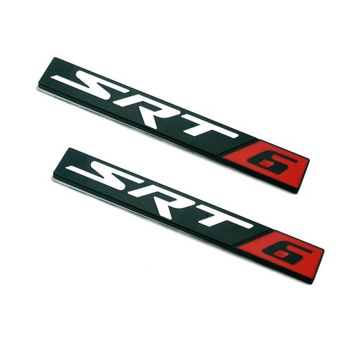 2x srt 6 auto truck emblem badge stickers for dodge challenger charger chrysler