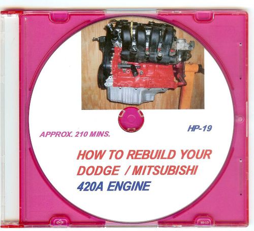 How to rebuild dodge neon plymouth mitsubishi 2.0 2.4 420a engine. video &#034;dvd&#034;
