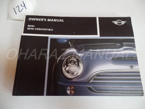 2006 mini cooper convertible owner owners owner&#039;s manual