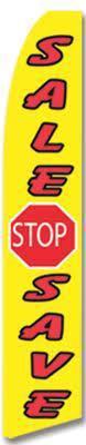 Sale stop save swooper flag only 16ft tall  banner yel/red sku22