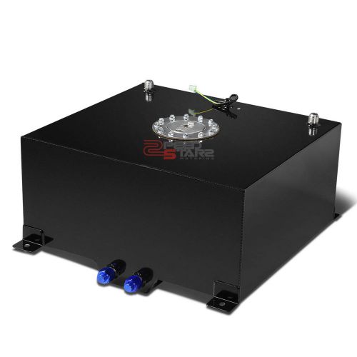15.5 gallon/59l racing black aluminum gas fuel cell tank+level sender 20x18x10"