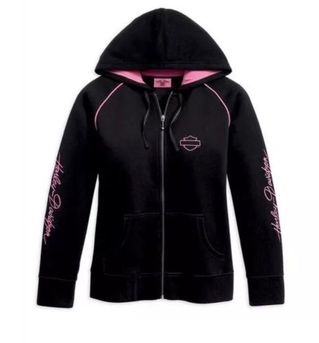 Women's harley davidson pink and black hoodie size 1w