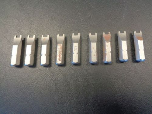 Driver bit #10 x 1" x 1/4" hex spanner insert set of (9) marine boat