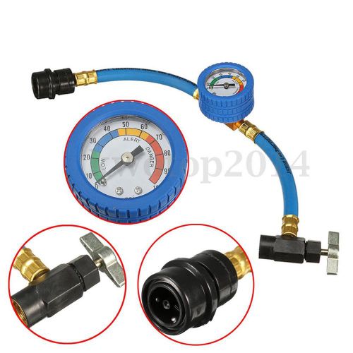 R-134a recharge measuring a/c car conditioning gauge system hose&amp;can tap opener