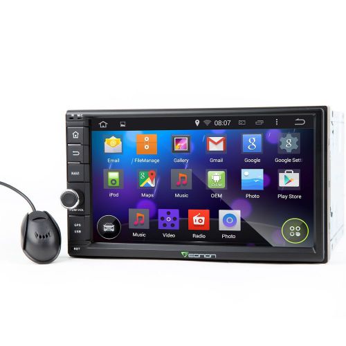 In dash 2 din 7&#034; quad-core android car radio gps wifi navigation stereo+camera g