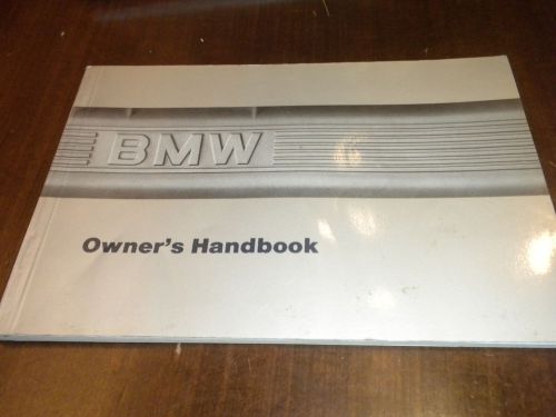 Bmw 735i 735il  owners manual used 1986 vintage original usa