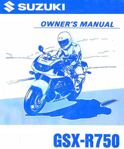 1998 suzuki gsx-r750 motorcycle owners manual -gsx r 750 -suzuki-gsxr750