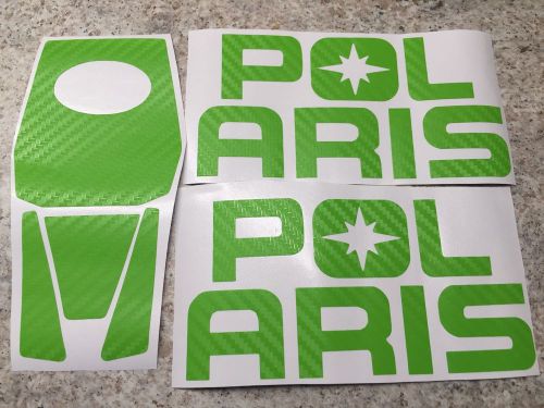 Polaris rzr 1000 / xp1k / xp1000 - lime green carbon fiber inlay decals full set