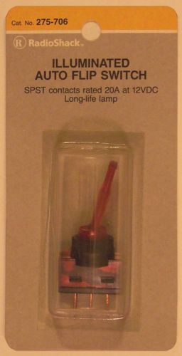 Radioshack 275-706 spst illuminated automotive toggle switch ~ 20a at 12vdc