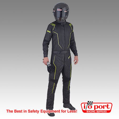 Dna 3-layer sfi-5 racing suit, black, xl, simpson