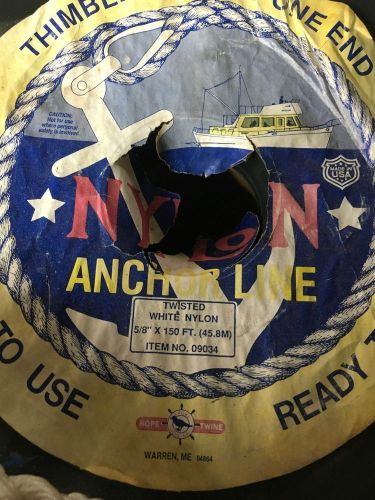 Twisted white nylon anchor line new!!