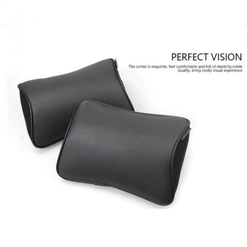 2pcs black neck rest pillow car headrest soft memory cotton