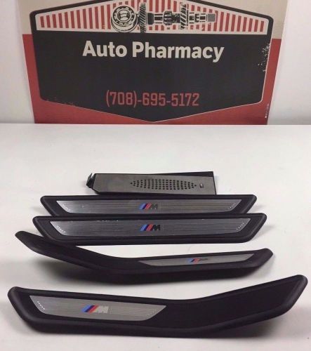 07-12 bmw 328xi e92 set of 4 door sill scuff trim panels molding  oem