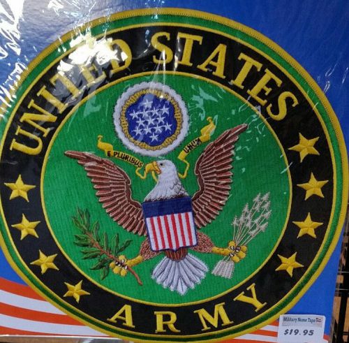 Large us army back patch  size 9.75 inch  round