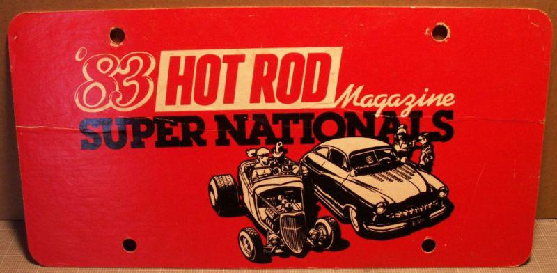 Hot rod magazine '83 nationals plate, goodguys,nsra,street rod street machine