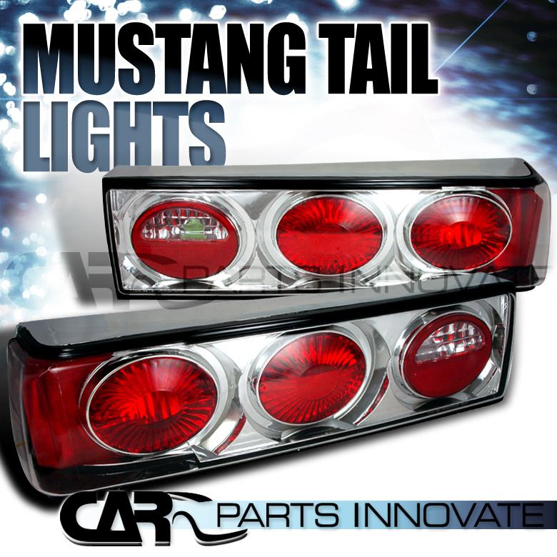 1987-1993 ford mustang altezza chrome tail lights brake lamp