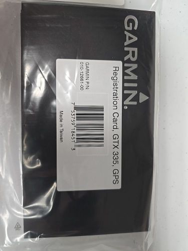 Garmin gtx 335 registration card