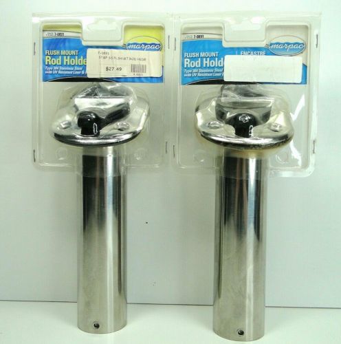 Marpac 7-0891 2X Rod Holder Flush Mount S. Steel Cast Liner Fishing Boat Marine, US $65.66, image 5