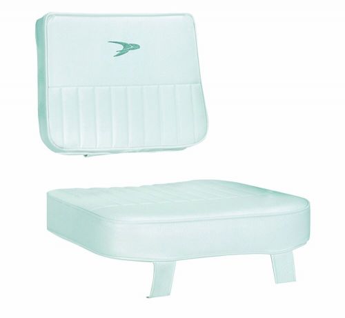 Wise 8wd562-2-710 ladder back helm chair seat cushion set white ‎22"l x 17"w