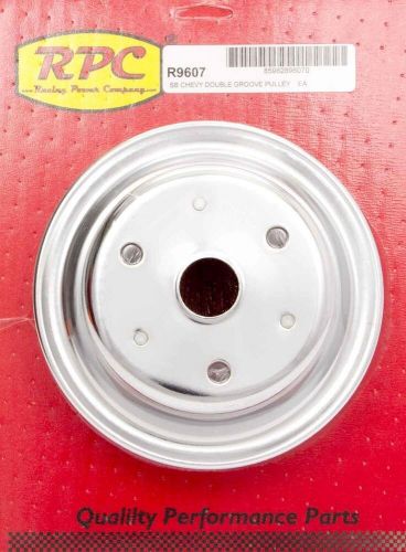 Racing Power Co-Packaged R9607 Chrome Steel Crankshaft Pulley 2Groove Long Wp Cr, US $86.63, image 2