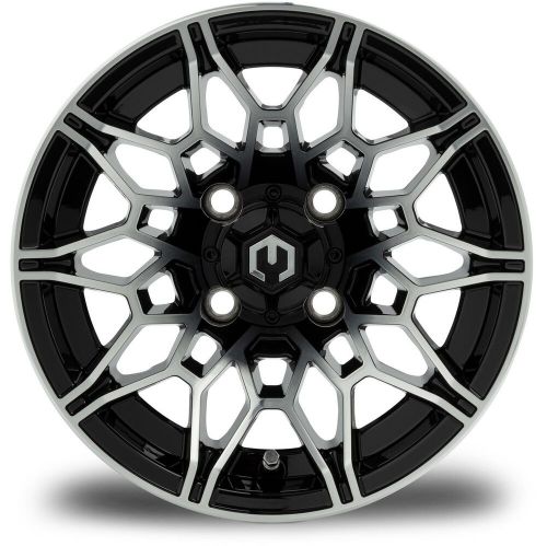Modz galaxy machined black 12" golf cart wheel