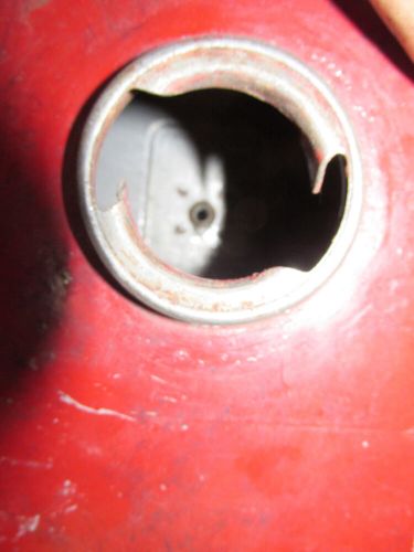 Appx. 1-gallon red fuel gas tank, go kart, mini bike, lawn mower briggs clinton