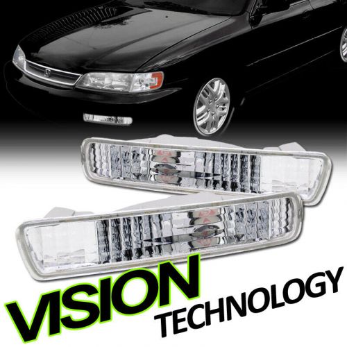 For 94-95 Honda Accord Crystal Chrome Clear Front Signal Parking Bumper Lights, US $38.00, image 2