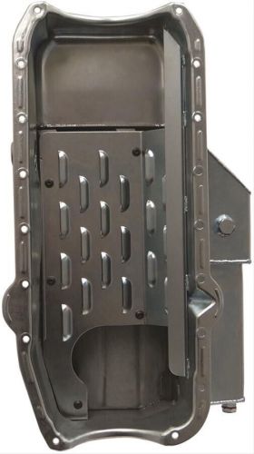 Moroso Oil Pan Steel Clear Zinc 8 qt. 6.5" Deep Small Block Chevy 2-pc # 21326, US $381.99, image 2