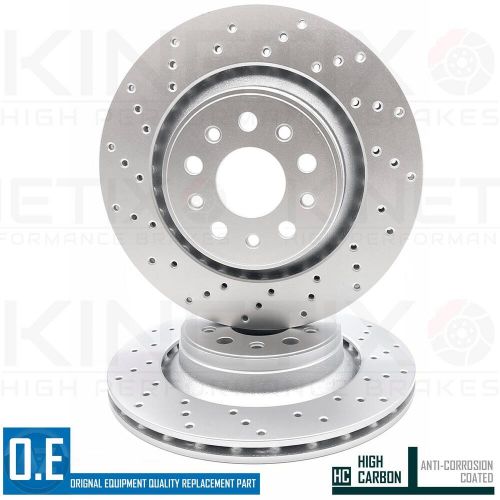 FOR MASERATI GHIBLI QUATTROPORTE CROSS DRILLED REAR BRAKE DISCS 670031771 PAIR, US $, image 4