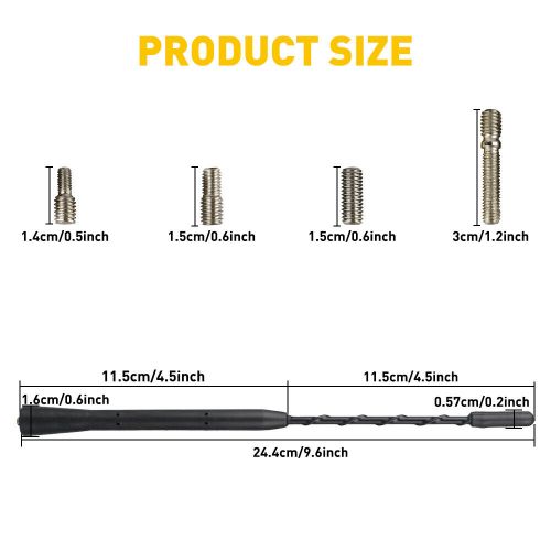 Fin roof car antenna carbon fiber shark radio fm/am antena cover accessories usa