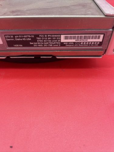 Garmin gtx 33 transponder pn 011-00779-10 with tray