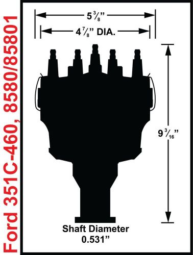 Msd 8580 ford v8 351c-460 billet distributor