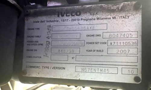 ( 2 ) IVECO FPT 450 HP. 6 CYL. MARINE DIESEL BOBTAIL ENGINES (2007) XTRA PARTS, US $30,000.00, image 5