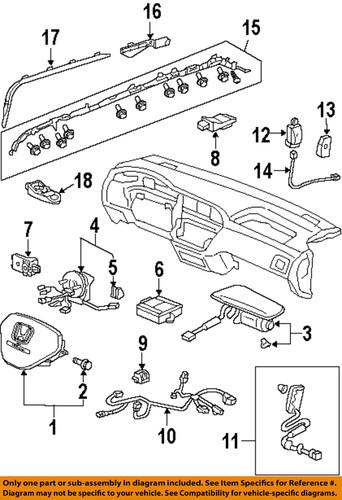 Honda oem 81161s9va01 air bag-occupant sensor