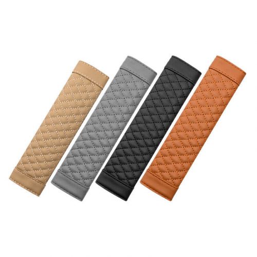 Beige 2Pcs Car Seat Belt Cover High Quality Leather Shoulder Pads Protector New, US $6.88, image 5