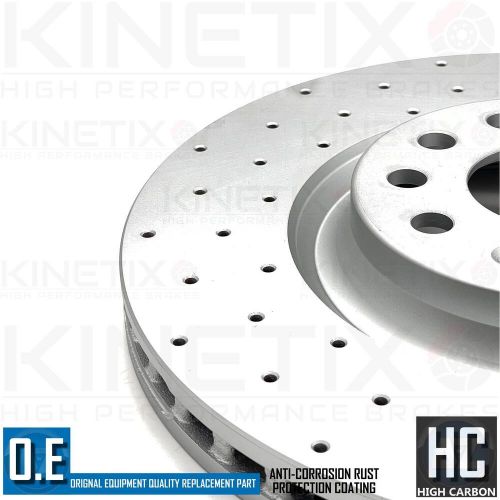 FITS AUDI S3 8Y 2020- DRILLED FRONT REAR BRAKE DISCS BREMBO PADS 340mm 310mm, US $, image 2