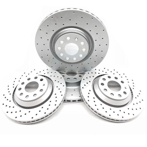 FITS AUDI S3 8Y 2020- DRILLED FRONT REAR BRAKE DISCS BREMBO PADS 340mm 310mm, US $, image 9