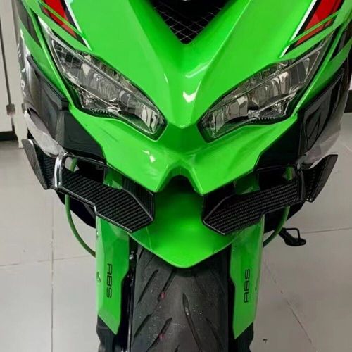 For 2023-2024 Ninj ZX4-RR ZX4RR Carbon Fiber Winglet Front Spoiler Cover Glossy, US $238.45, image 2