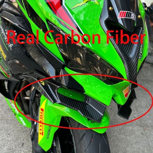 For 2023-2024 Ninj ZX4-RR ZX4RR Carbon Fiber Winglet Front Spoiler Cover Glossy, US $238.45, image 3