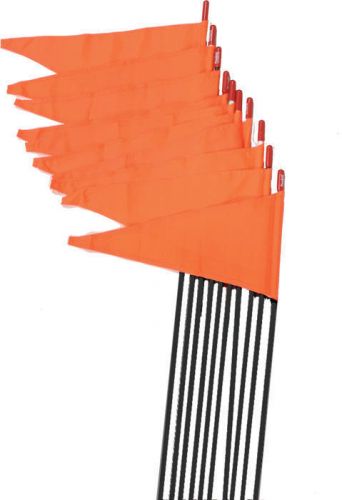 Firestik 7' stud mount flags 10-pack black pole/orange flag