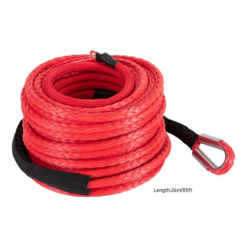 1/2x85ft Synthetic Winch Rope w/ Hook 31500LBS Car Tow Recovery Cable Tow Orange, US $87.22, image 8