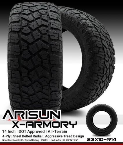 MODZ 14" Drift Matte Black Golf Cart Wheels and Tires 23x10.00-14 Set of 4, US $792.95, image 6