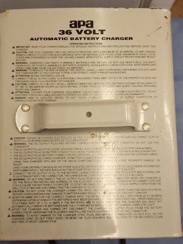 APA - Model 12060 - 36 Volt Forklift Golf Cart Automatic Battery Charger Used, US $199.99, image 8