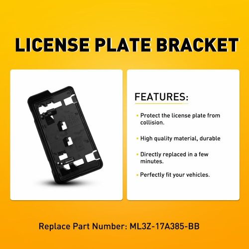 Black front license plate bracket holder for 2021 2022 2023 ford f150 f-150
