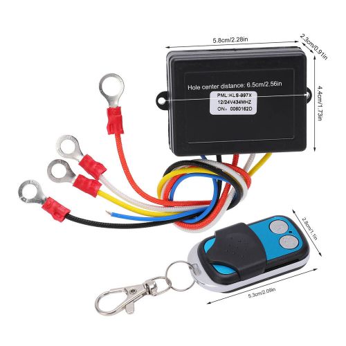 75ft Wireless Winch Remote Control Switch 434MHZ Receiver 12V 24V For SUV, US $13.46, image 3